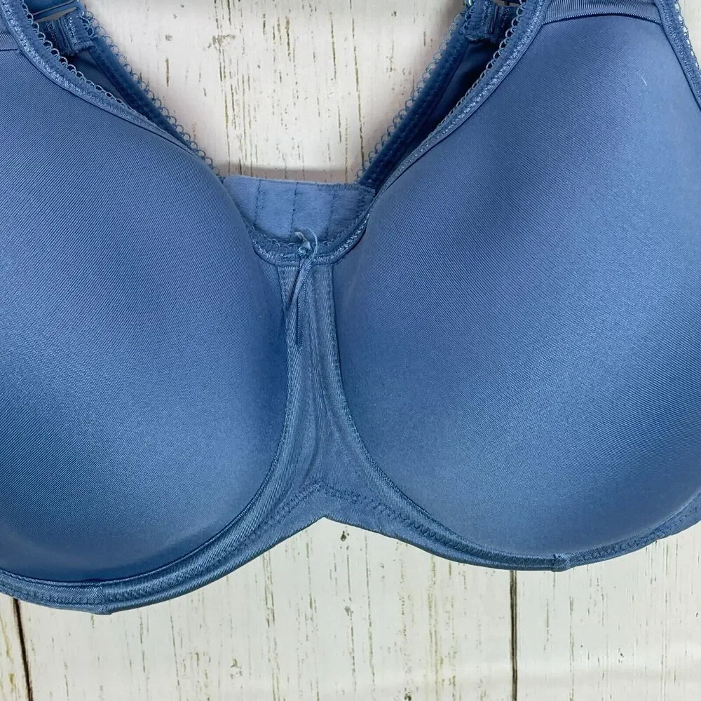 Wacoal Womens Size 40DD Basic Beauty T-shirt Spacer Bra Underwire 853192 Blue_2